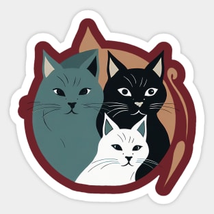 Cat family Sticker